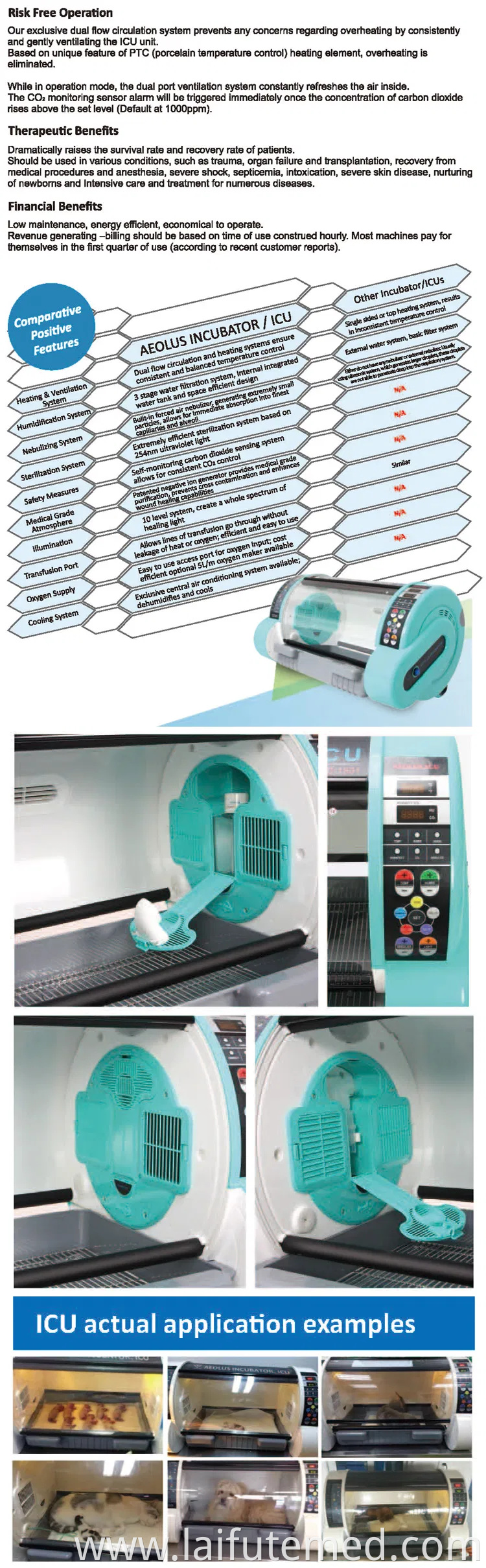 Hc-R052A Veterinary ICU Intensive Care Pet Incubator for Small Animals Dog Cat